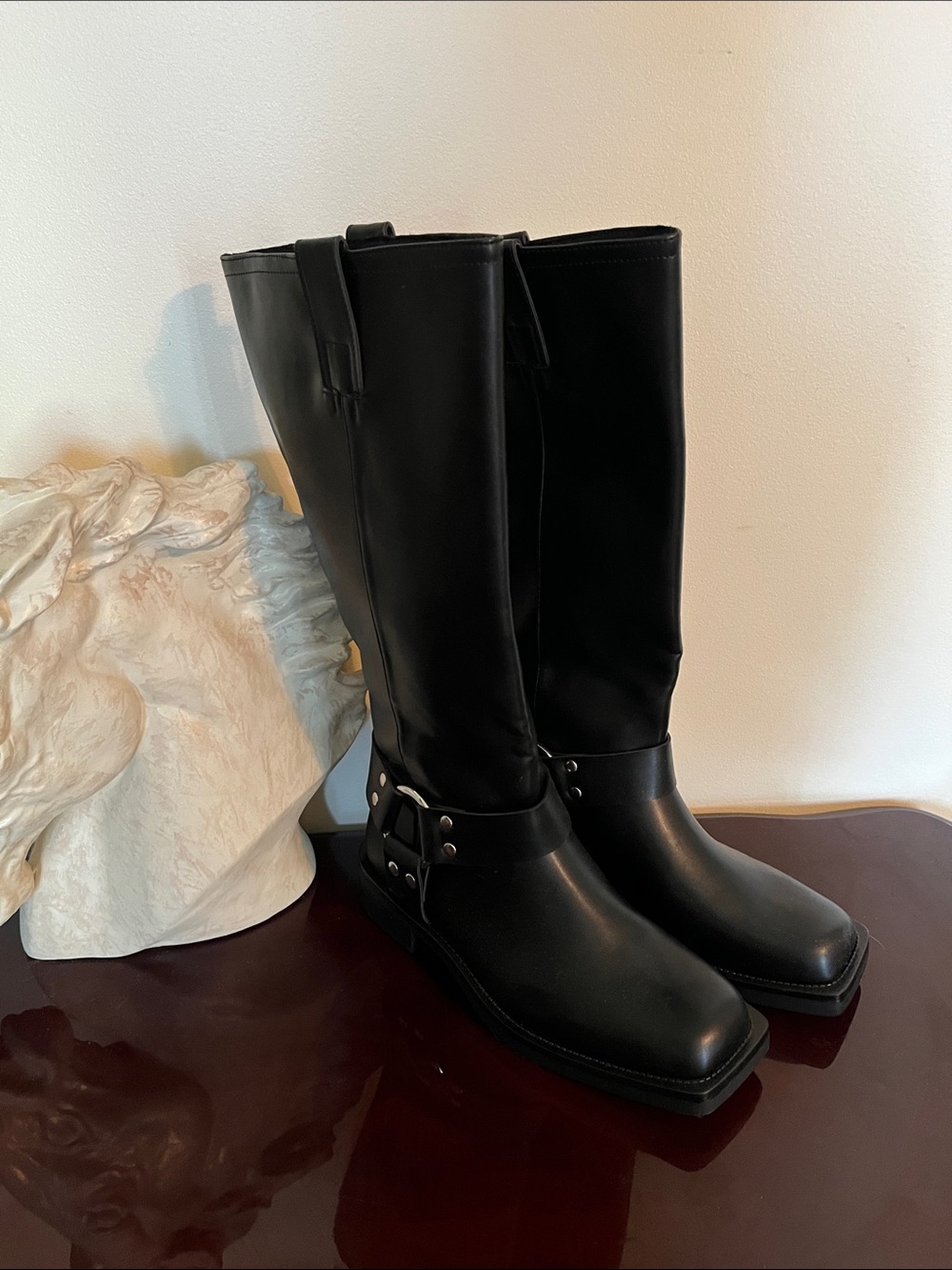 Time and Tru Black Tall Riding Boots